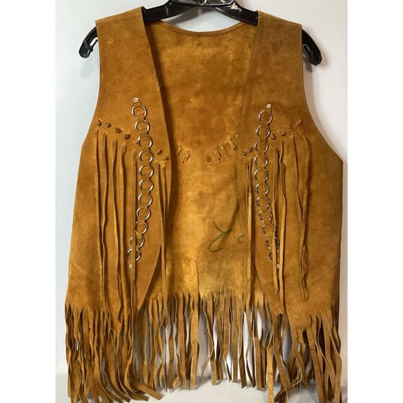 Unbranded Jackets & Blazers - VTG Woman's Hand‎ made Cow Hide Indian Jacket With Tassels